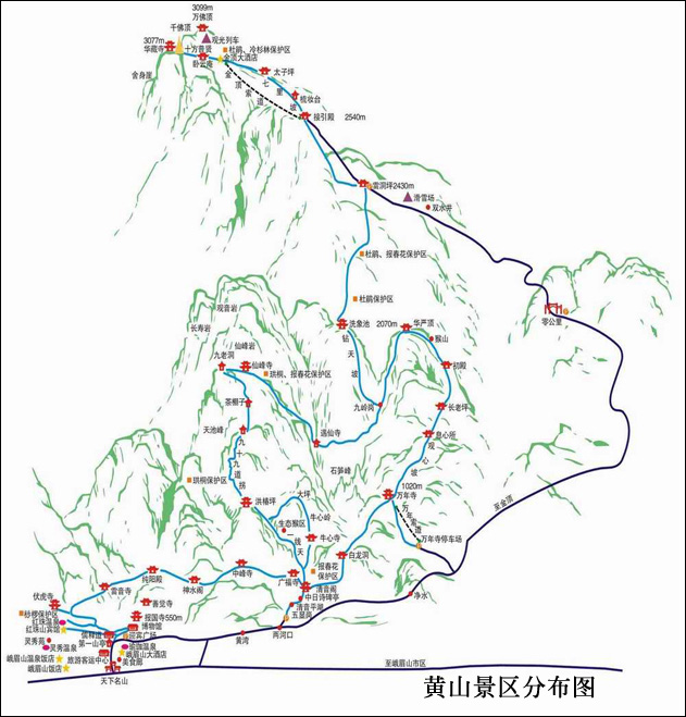 黄山风景区地图